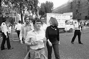 Images Dated 18th August 1984: Organisers of the 'British Out of Ireland'march in Whitehall including future
