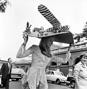 Images Dated 16th June 1970: Oversized hats on display on the first day of Royal Ascot June 1970 70-05824