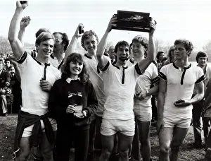 Oxford v Cambridge Boat Race - 1982 Oxford celebrate winning the race Oxford v Cambridge Boat Race - 1982 Oxford celebrate winning the race