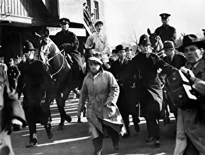Grand National Gallery: In the Paddock. The American-owned horse, Battleship, and Bruce Hobbs