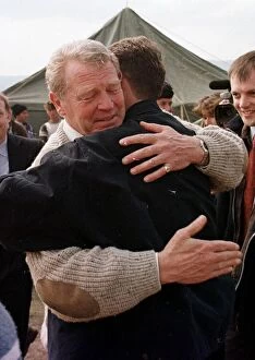 Paddy Ashdown MP April 1999 meets an old friend from Kosovo Muharem Ahmeti