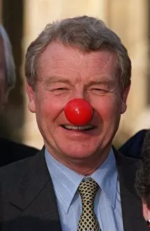 Images Dated 12th March 1999: Paddy Ashdown MP March 1999 wearing Red Nose in Westminster in aid of the comedy
