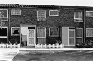 Images Dated 24th October 1980: Painted council houses and the unpainted ones - part of a battle of home buying at a