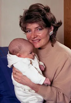 Pamela Armstrong, newscaster, with son Alex. 01/01/1994 Pamela Armstrong, newscaster, with son Alex. 01/01/1994