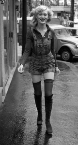 Images Dated 28th January 1971: Paris Fashion 'Shorts and the French Girl'Marina Weiss wearing her own shorts