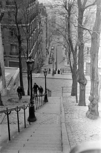 Parisians climb the steps near Montmartre in Paris, 1951 Parisians climb the steps near Montmartre in Paris, 1951