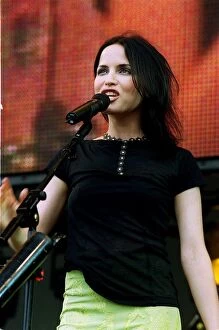 Images Dated 4th July 1999: Party in the Park - Andrea Corr of The Corrs July 1999 performing to an audience