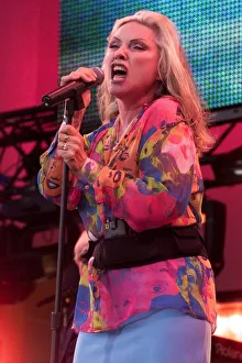 Party in the Park - Debbie Harry of Blondie July 1999 performing to an audience of Party in the Park - Debbie Harry of Blondie July 1999 performing to an audience of