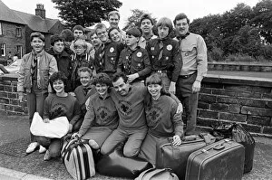 Images Dated 4th August 1985: This party of scouts, venture scouts and leaders from the 43rd Crosland Moor group left