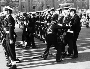 Passing out Parade, five boy sailors fainted under the heat at an annual Trafalgar Day