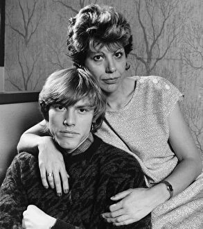 Images Dated 28th October 1984: Pat Andrews, former girlfriend of Rolling Stones Brian Jones with their son Mark, aged 23