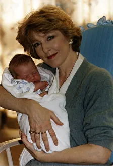 Patricia Hodge actress with her baby son born on boxing day January 1992 Patricia Hodge actress with her baby son born on boxing day January 1992
