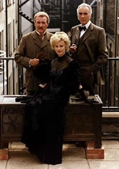 Images Dated 24th August 1990: Patrick Macnee with Christopher Lee and Morgan Fairchild staring in the new series of