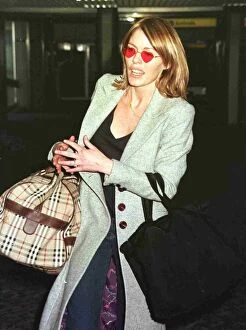 Images Dated 29th April 1998: Patsy Kensit actress wife of Liam Gallagher leaving Heathrow for Los Angeles