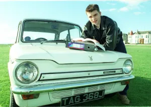 Paul Coulter with his restored Hillman Imp April 1998 Paul Coulter with his restored Hillman Imp April 1998