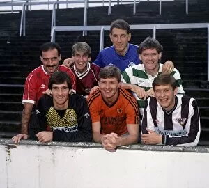 Paul Hegarty with other Premier club captains October 1987