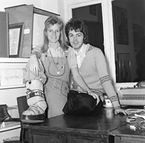Paul and Linda McCartney in 1973 Picture taken at their office in London Paul and Linda McCartney in 1973 Picture taken at their office in London