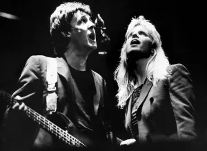 Paul & Linda McCartney with their band Wings performing at the Royal Court Theatre Paul & Linda McCartney with their band Wings performing at the Royal Court Theatre