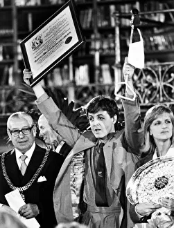 Paul McCartney awarded the title of Honorary Freedom of the City of Liverpool Paul McCartney awarded the title of Honorary Freedom of the City of Liverpool