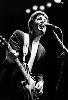 Paul McCartney with his band Wings performing at the Royal Court Theatre, Liverpool Paul McCartney with his band Wings performing at the Royal Court Theatre, Liverpool