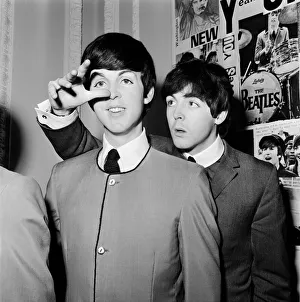 Paul McCartney of The Beatles at Madame Tussards to examine his waxwork doubles Paul McCartney of The Beatles at Madame Tussards to examine his waxwork doubles
