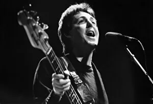 Images Dated 23rd November 1979: Paul McCartney pictured performing with Wings, in a concert at The Royal Court Theatre in