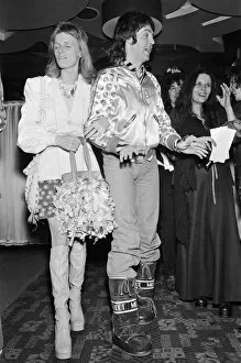Images Dated 4th April 1973: Paul McCartney and his wife Linda McCartney attend the film premiere of Lady Sings The