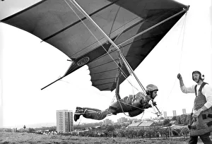 Paul Quinn and John Dixon of the Northumbria Hang Gliding Club during a practice session Paul Quinn and John Dixon of the Northumbria Hang Gliding Club during a practice session