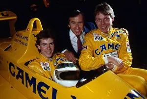 Paul Stewart racing driver with his father March 1988 Paul Stewart racing driver with his father March 1988