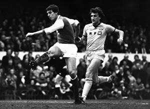 Images Dated 30th January 1982: Paul Vaessen Arsenal player shoots at goal 1982