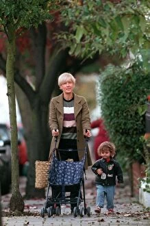 Images Dated 7th November 1998: Paula Yates TV Presenter November 1998 Walking near her home in London with her