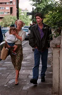 Paula Yates TV Presenter September 1998 Leaving her home in Notting Hill holding Paula Yates TV Presenter September 1998 Leaving her home in Notting Hill holding