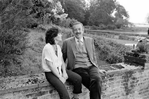 Images Dated 25th July 1985: Pauline Collins and Roy Marsden on the set of 'The Black Tower'in Norfolk