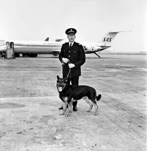 P.C. Peter Sutton and Police Dog. Febraury 1975 75-00646-001