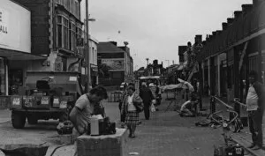 Images Dated 1st June 1987: Pedestrianisation work underway along Station Road, Port Talbot