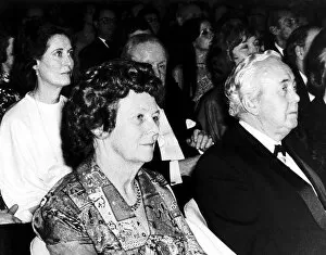 Images Dated 14th February 1973: Peggy Fields sister of Lady Marcia ex-secretary to Harold Wilson sitting behind Sir