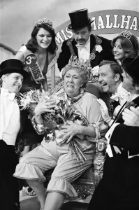 Images Dated 23rd July 1980: Peggy Mount takes the part of a bathing beauty contestant in '
