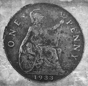 Images Dated 18th June 1976: One Penny Coin. Best quality available Picture taken 18th