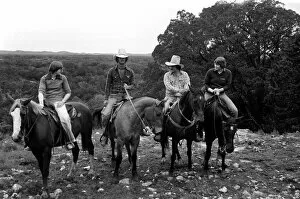 Images Dated 29th December 1980: People: Cowboys with horses at a ranch in the USA. December 1980 80-07236-002