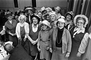 Images Dated 1st April 1976: People wearing Easter Bonnets at a Darby & Joan Club, Berkshire. April 1976