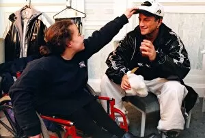 Images Dated 1st March 1997: Peter Andre being interviewed prior to his concert at the Newcastle City Hall. March 1997
