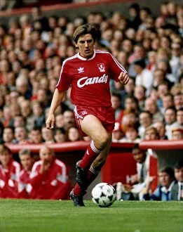 Peter Beardsley of Liverpool in action at Anfield during a Division league match