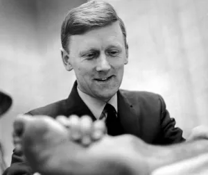 Peter Blakey, Manchester City's Physiotherapist seen here inspecting players feet Peter Blakey, Manchester City's Physiotherapist seen here inspecting players feet