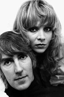 Peter Cook comedian actor and wife Judy Huxtable October 1975
