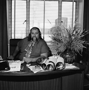 Images Dated 9th October 1970: Peter Grant, Manager of Led Zeppelin, pictured in his office, Friday 9th October 1970