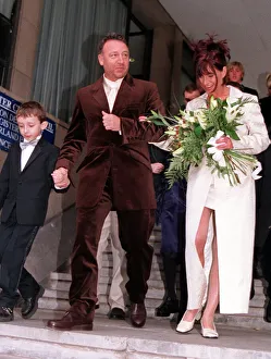 Peter Hook musician at his wedding to Becky Jones December 1997 Peter Hook musician at his wedding to Becky Jones December 1997