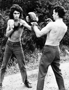 Peter Keenan sparring with his son Peter who is also a boxer Peter Keenan sparring with his son Peter who is also a boxer