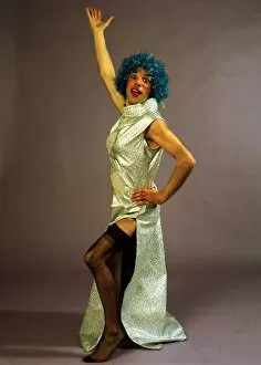 Peter Kelly dressed as Shirley Bassey April 1975
