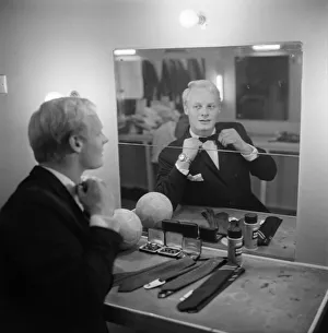 Peter Mellor, Burnley goalie and male model in the drssing room before a fashion show Peter Mellor, Burnley goalie and male model in the drssing room before a fashion show