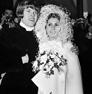 Peter Noone, lead singer of the British pop group Hermans Hermits with his bride Mirielle Peter Noone, lead singer of the British pop group Hermans Hermits with his bride Mirielle